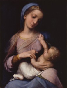 Correggio (1489 o 1494 – 1534) Madonna con il Bambino (Madonna Campori) Olio su tavola 